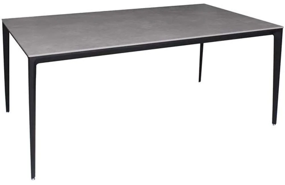 Τραπέζι Barret ΕΜ836,2 160x90x74cm Stone Grey-Black Αλουμίνιο,Τεχνομάρμα