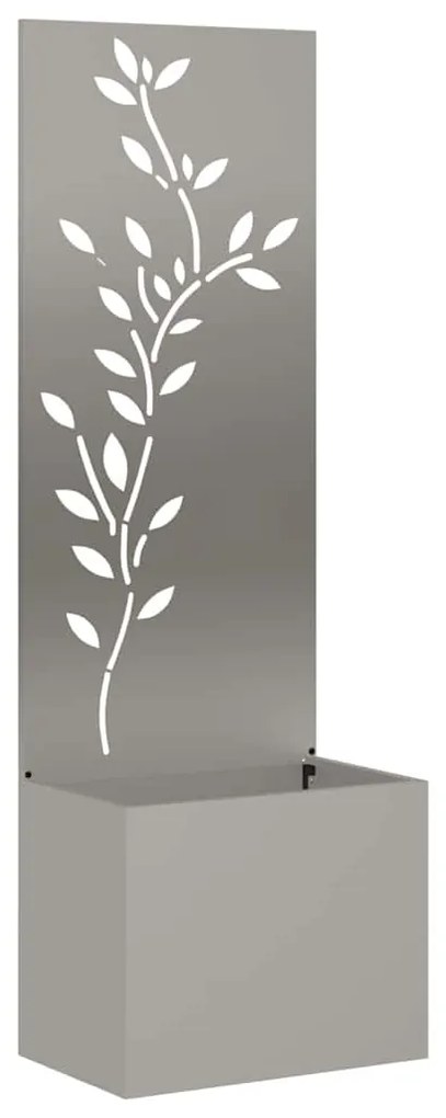 vidaXL Γλάστρα Κήπου με Διακοσμητική Πάνελ Σκ rusty 50 x 140 cm