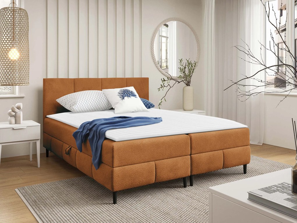 Επενδυμένο κρεβάτι Box Best II-Mauro-140 x 200