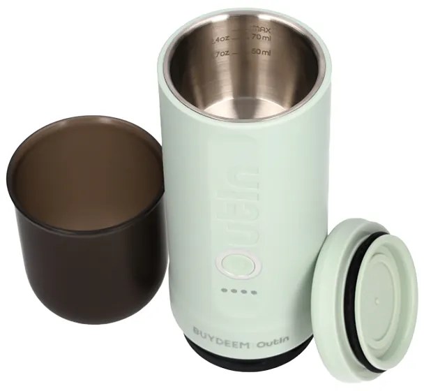 Φορητή μηχανή espresso BUYDEEM Nano OTEM-01, 7500 mAh, 20 bar, 50 ml, 12/24V, φόρτιση USB και Type-C, έδαφος + κάψουλες, πράσινο
