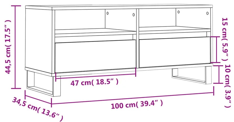 ΈΠΙΠΛΟ ΤΗΛΕΟΡΑΣΗΣ ΚΑΠΝΙΣΤΗ ΔΡΥΣ 100X34,5X44,5 ΕΚ. ΕΠΕΞ. ΞΥΛΟ 831249