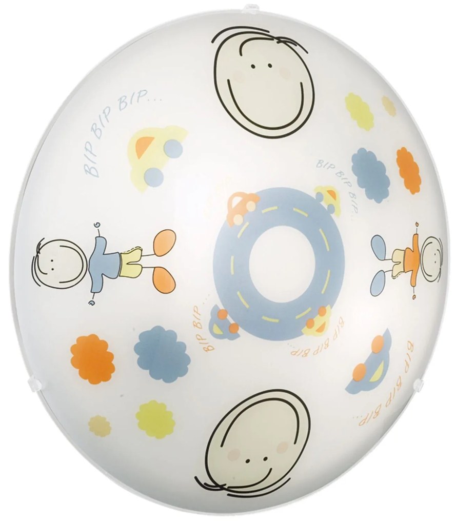 Φωτιστικό Οροφής Junior 2 88972 White-Blue Eglo Metal, Glass