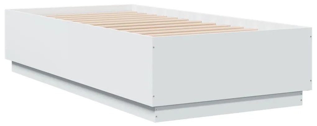 vidaXL Πλαίσιο Κρεβατιού Λευκό 90 x 190 εκ. από Επεξεργασμένο Ξύλο