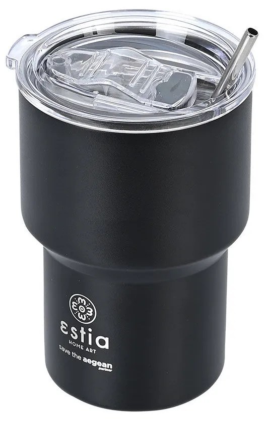 ESTIA ΘΕΡΜΟΣ MUG LITE SAVE THE AEGEAN 400ml MIDNIGHT BLACK