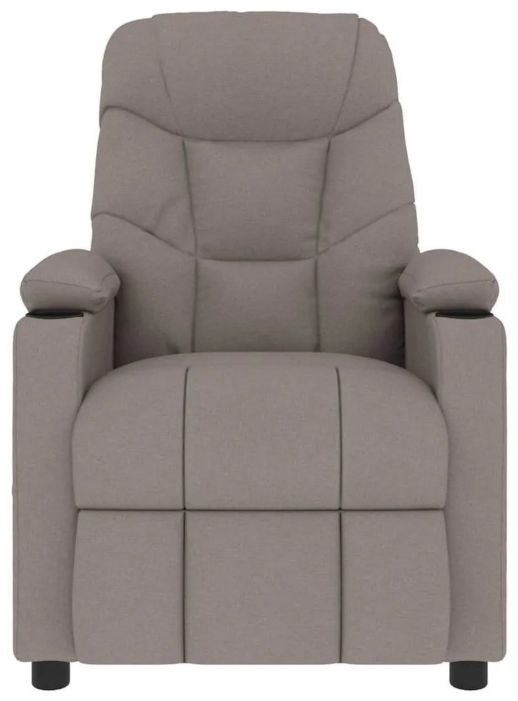 vidaXL Πολυθρόνα Μασάζ Taupe Υφασμάτινη