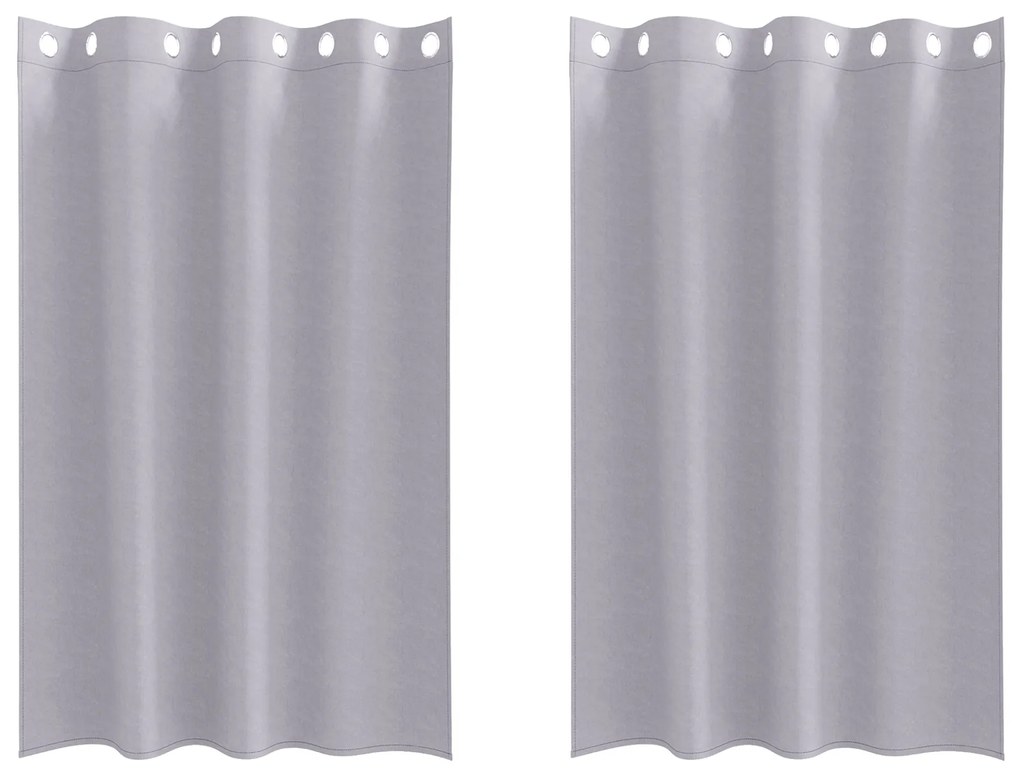vidaXL Κουρτίνες 2 pcs Μεταλλικό Γκρι 175 x 140 εκ. Πολυεστέρας