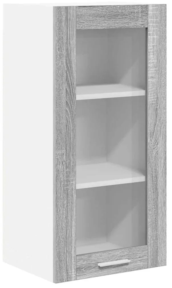 vidaXL Κρεμαστό ντουλάπι Riga 2 pcs Γκρίζο Σονομα 40 x 31 x 80 εκ.