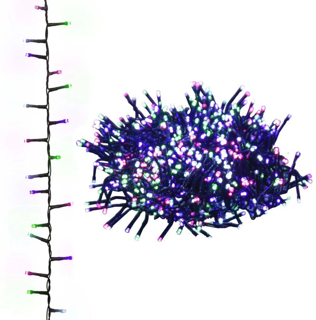 vidaXL Φωτάκια Compact με 400 LED Παστέλ Πολύχρωμα 13 μ. από PVC