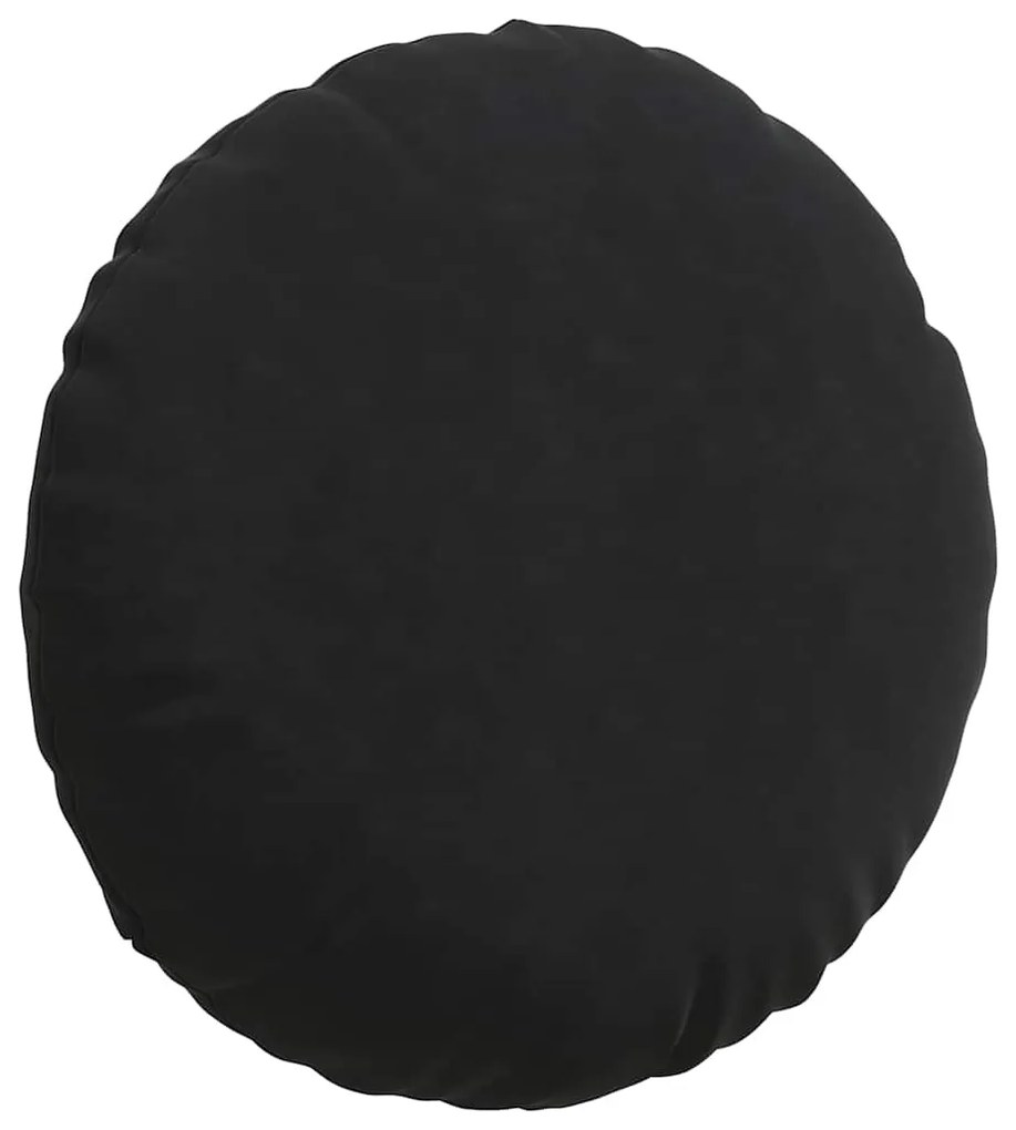 vidaXL Μαξιλάρια καθισμάτων 2 pcs Μαύρο Ø 40 x 13 εκ. Βελούδο