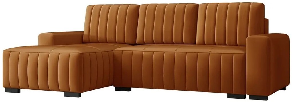 Γωνιακός καναπές Hugo-Portokali-Αριστερή - 240.00 Χ 140.00 Χ 85.00