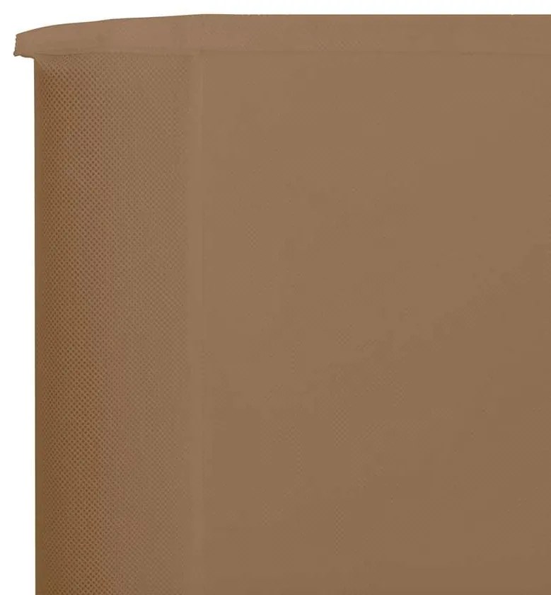 vidaXL Προστατευτικό Αέρα με 6 Πάνελ Χρώμα Taupe 800x80 εκ. Υφασμάτινο