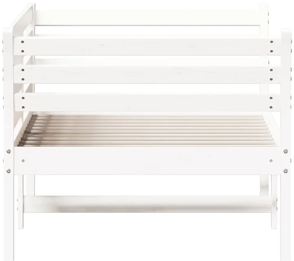 vidaXL Κρεβάτι ημέρας χωρίς στρώμα Λευκό 75x190 cm Στερεό ξύλο πεύκο