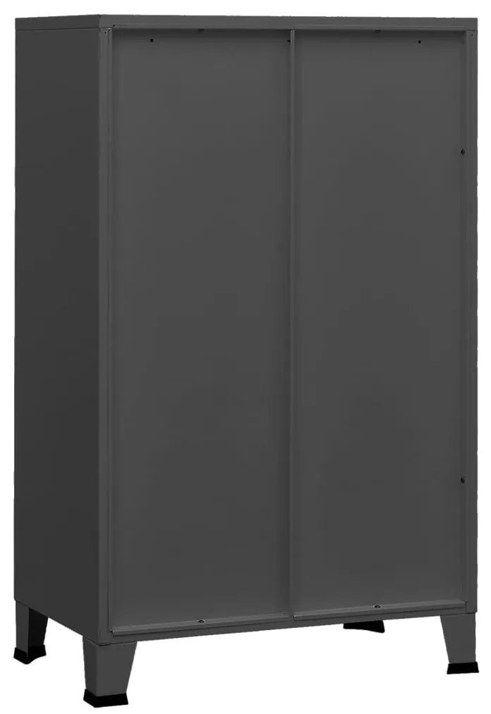 vidaXL Αρχειοθήκη Βιομηχανικού Στιλ Ανθρακί 70 x 40 x 115 εκ. Ατσάλινη