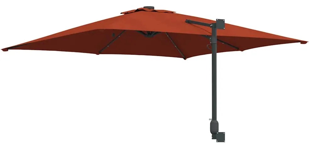 vidaXL Ομπρέλα Κήπου Τερακότα 248.5 x 247.5 x 160 εκ. ύφασμα