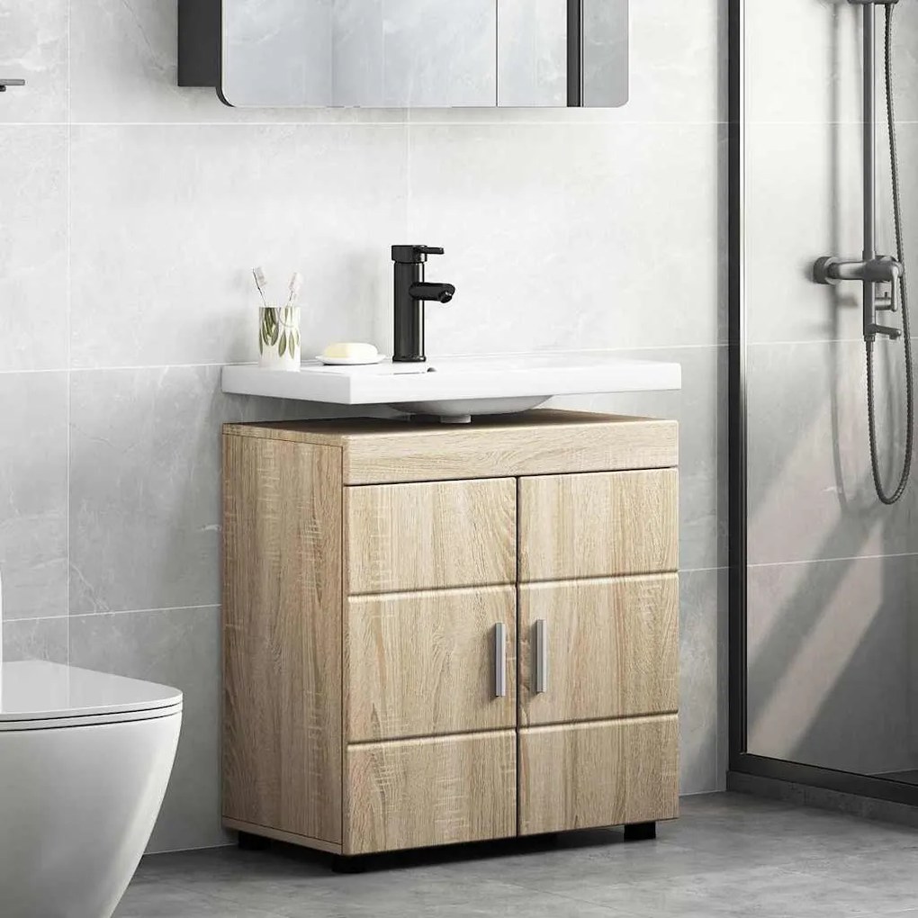 vidaXL Ντουλάπα νιπτήρα μπάνιου TULUM Sonoma Δρυς 60 x 34 x 63 εκ