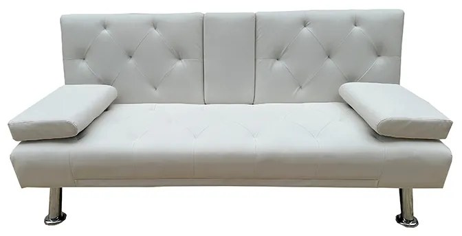 REST WHITE PU ΚΑΝΑΠΕΣ-ΚΡΕΒΑΤΙ 168X88εκ.