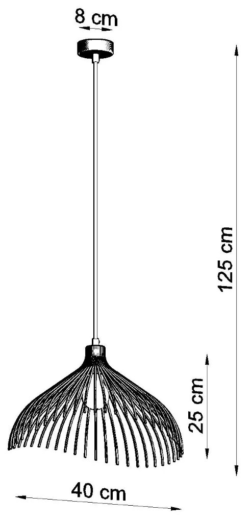 Sollux Κρεμαστό φωτιστικό Umb 1,ατσάλι,1xE27/60w