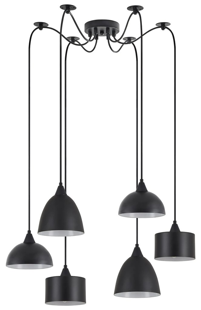 Φωτιστικό Οροφής  SE21-BL-B10-BL6-MS12 ADEPT FLEX Black Metal Shade Pendant+ - 51W - 100W - 77-8958