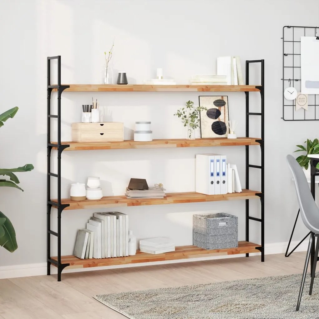 vidaXL Ράφια Κρεμαστά 3 Τεμ. 160x20x4εκ. Φινίρισμα Λαδιού Μασίφ Ακακία