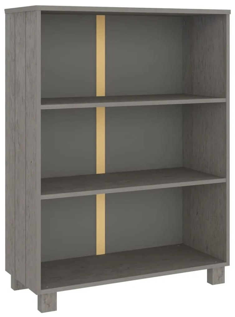 Βιβλιοθήκη HAMAR Αν. Γκρι 85 x 35 x 112 εκ. Μασίφ Ξύλο Πεύκου 340487