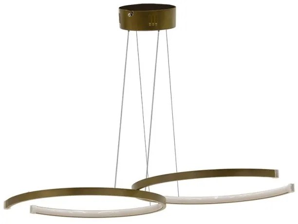 Φωτιστικό οροφής δίφωτο PWL-1176 LED 3000K χρυσό 66x39x44εκ 099-000169 Pakoworld-099-000169-Χρυσό 099-000169