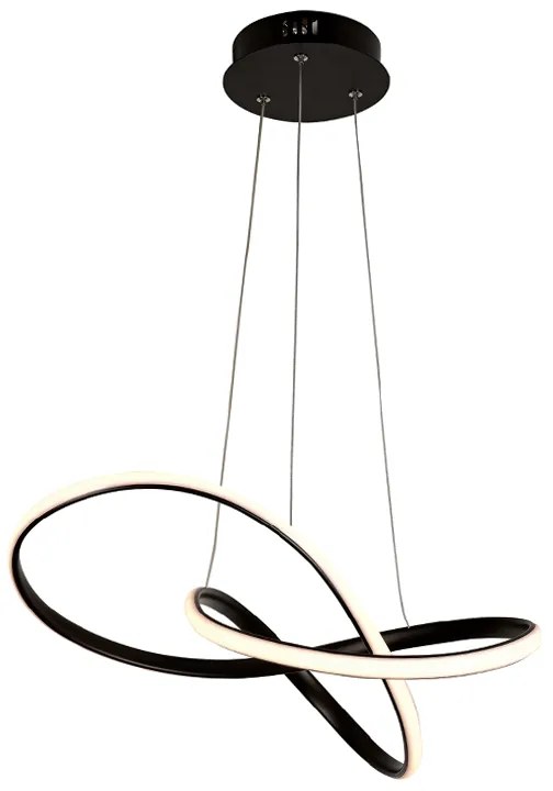 Φωτιστικό Κρεμαστο Aca HM92LEDP48BK GORDIUS Μαύρο Ματ (Black Mat) 3000K