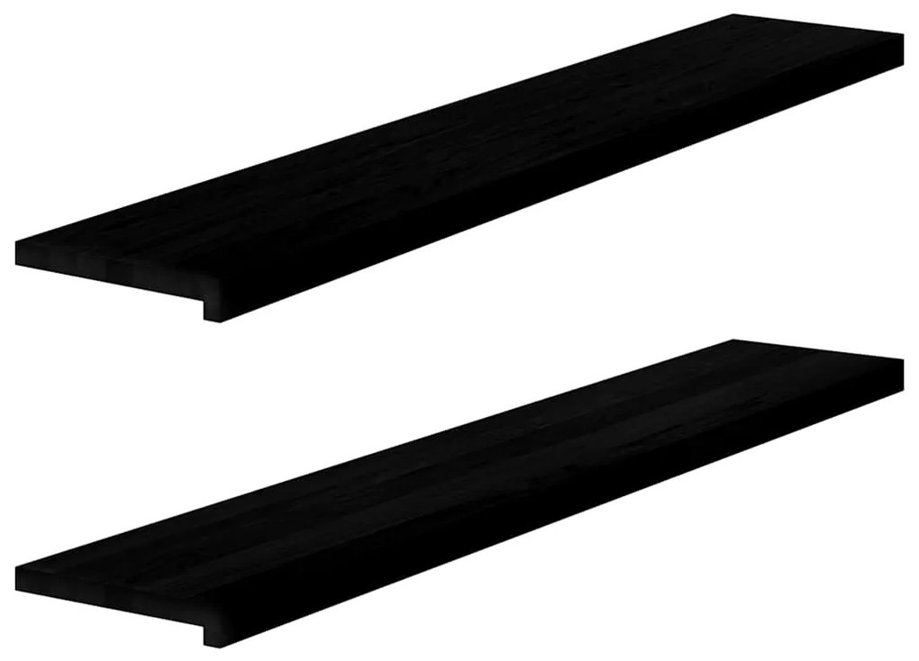 vidaXL Περβάζια παραθύρων 2 τεμ. Σκ. Καφέ 140x25x2εκ. Μασίφ Ξύλο Δρυός