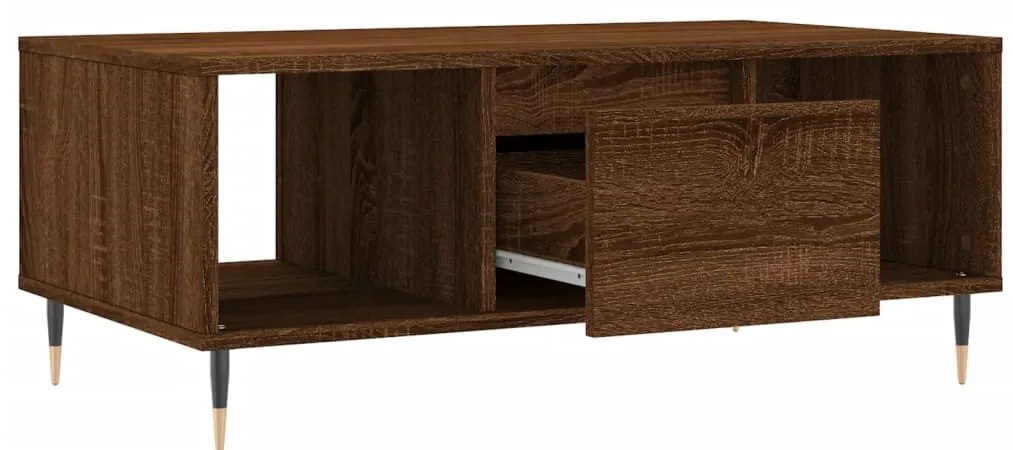 vidaXL Τραπεζάκι Σαλονιού Καφέ Δρυς 90x50x36,5 εκ. Επεξεργασμ. Ξύλο