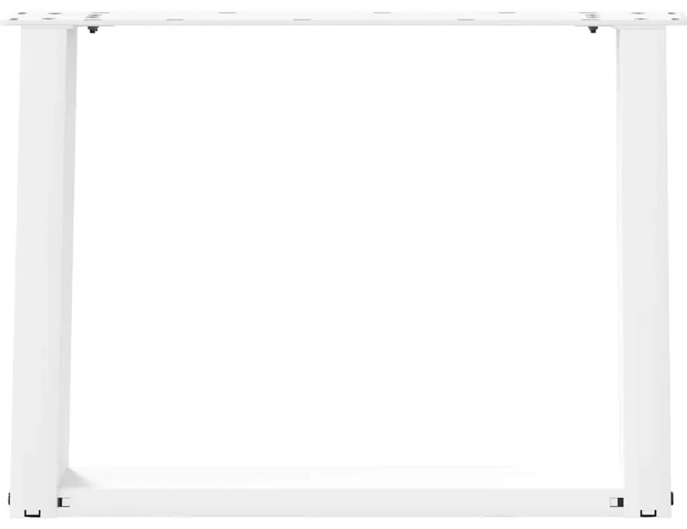 vidaXL Πόδια Τραπεζιού Σαλονιού σε Σχήμα U 2 τεμ. Λευκά 70x(42-43) εκ. Ατσάλι