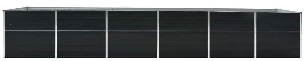 vidaXL Ζαρντινιέρα Υπερυψωμένη Ανθρακί 480x80x77 εκ. Γαλβαν. Χάλυβας