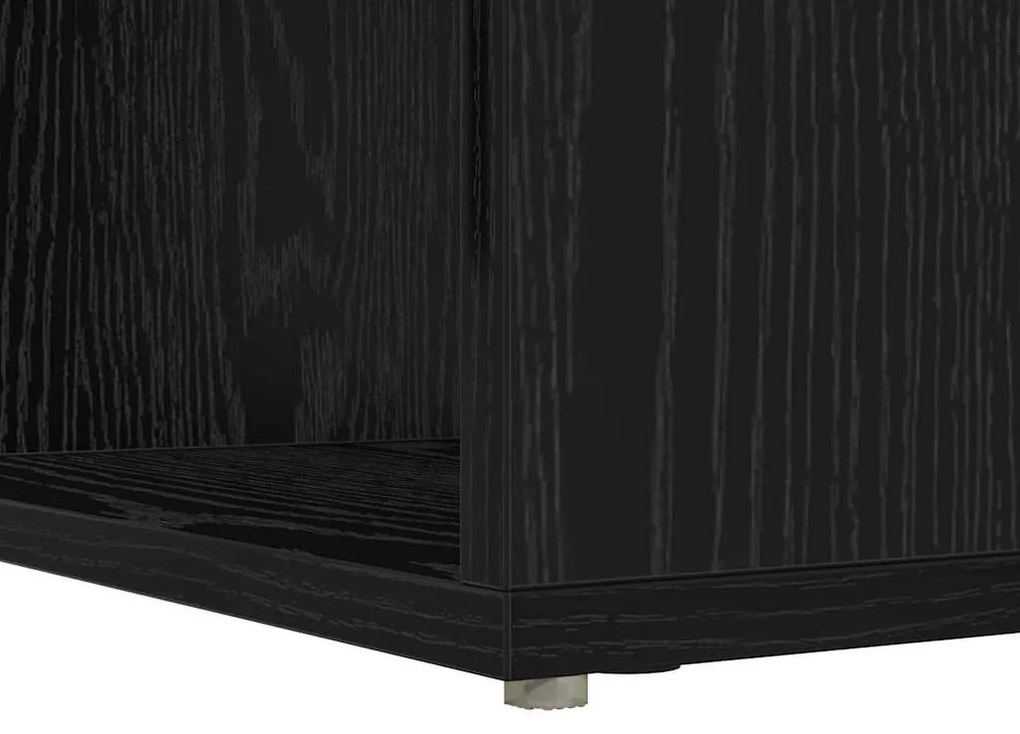 vidaXL Γωνιακό γραφείο με ράφι Μαύρη δρυς 101.5 x 149.5 x 149.5 εκ.