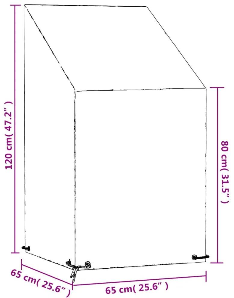 Καλύμματα Καρέκλας με 8 Κρίκους 2 τεμ. 65x65x80/120 εκ Πολυαιθ. - Μαύρο