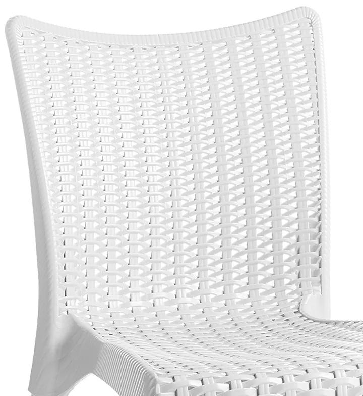 Καρέκλα Confident pakoworld PP λευκό - Πολυπροπυλένιο - 253-000040