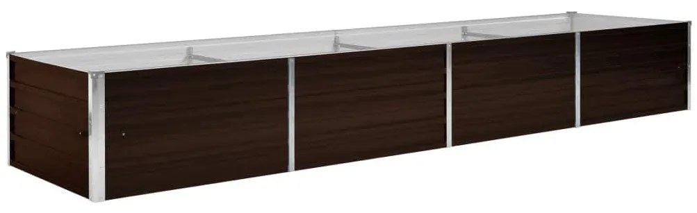 vidaXL Ζαρντινιέρα Υπερυψωμένη Καφέ 320x80x45 εκ. Γαλβανισμ. Χάλυβας