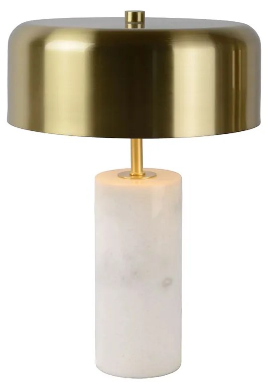 Φωτιστικό Επιτραπέζιο Lucide 34540-03-31 MIRASOL Λευκό (White)|Χρυσό Χρώμα (Gold Coloured)