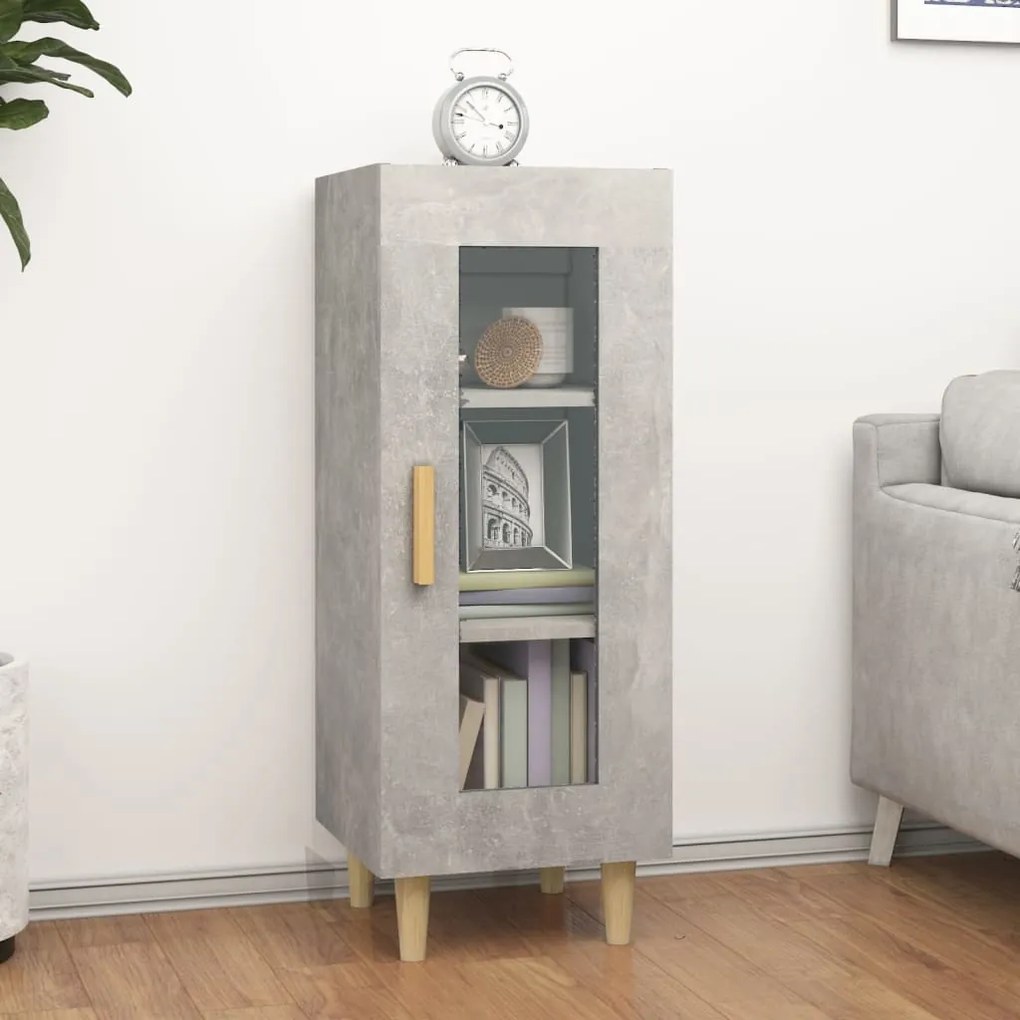 vidaXL Ντουλάπι Γκρι Σκυροδέματος 34,5x34x90 εκ. Επεξεργασμένο Ξύλο