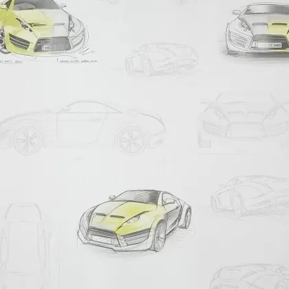 Ταπετσαρία Τοίχου Concept Car Lime