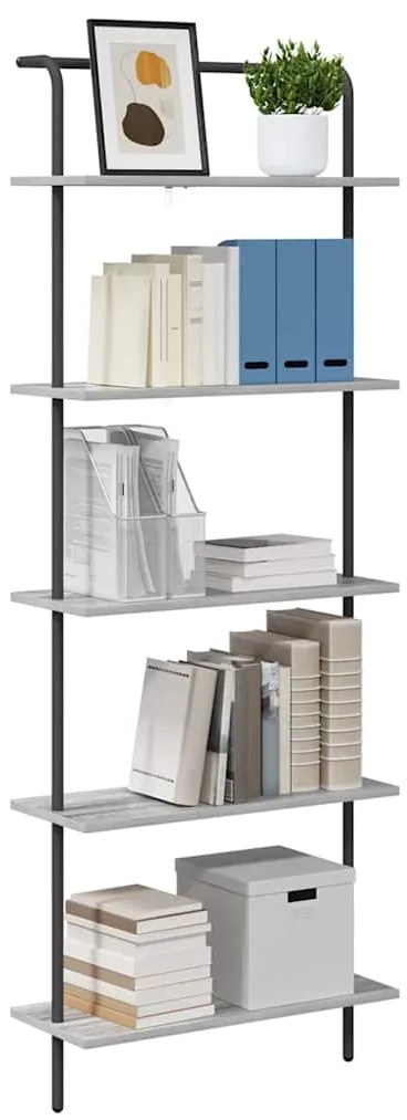 vidaXL Ράφι Βιβλίων Γκρι sonoma 60 x 24 x 168 εκ. Επεξεργασμένο ξύλο