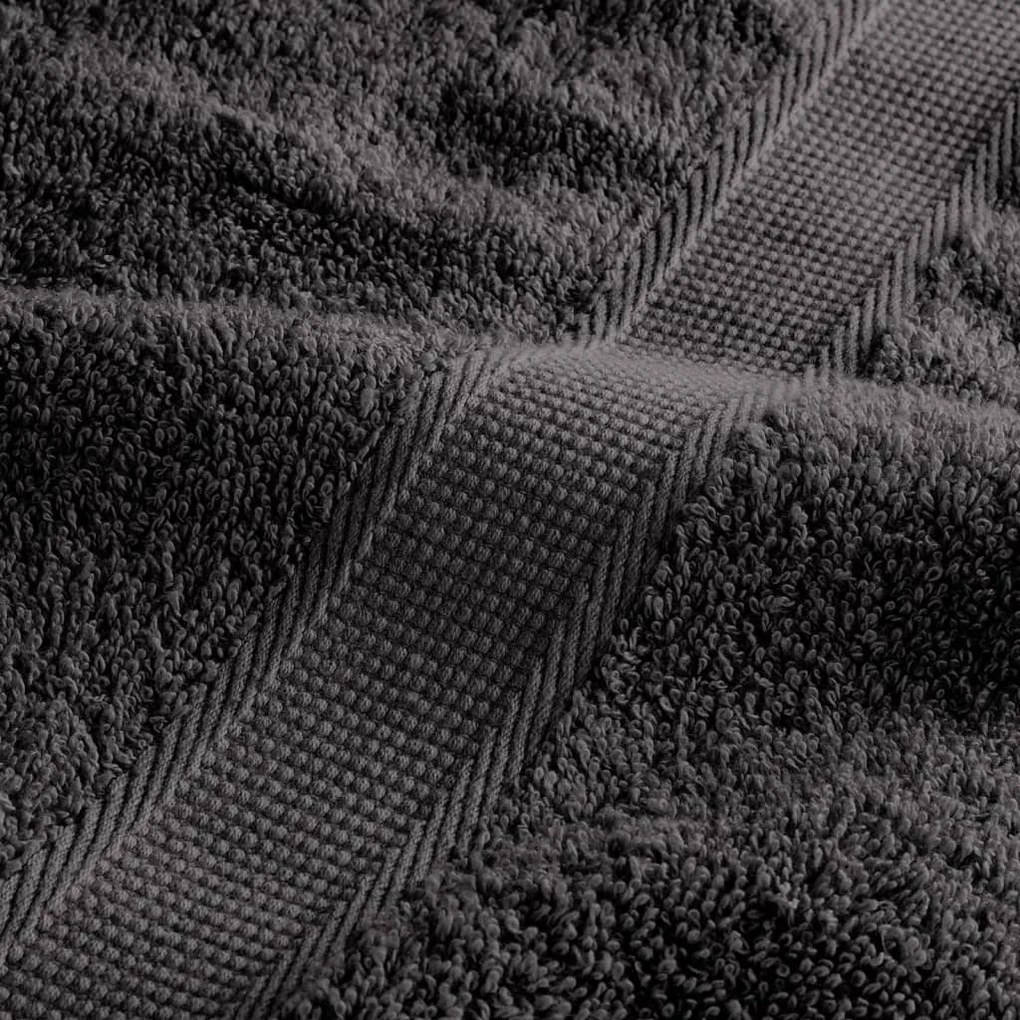 vidaXL Πετσέτες Μπάνιου Premium SOLUND 4 τεμ. Ανθρακί 100x150 εκ. 600 γρ./μ²