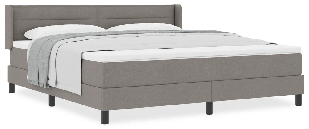 vidaXL Κρεβάτι Box Spring με Στρώμα σε Ταουπέ, 180 x 200 εκ. Ύφασμα