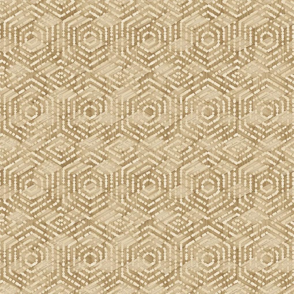 Ταπετσαρία Τοίχου Hexagon L60602 Κρεμ 53x10,05 cm