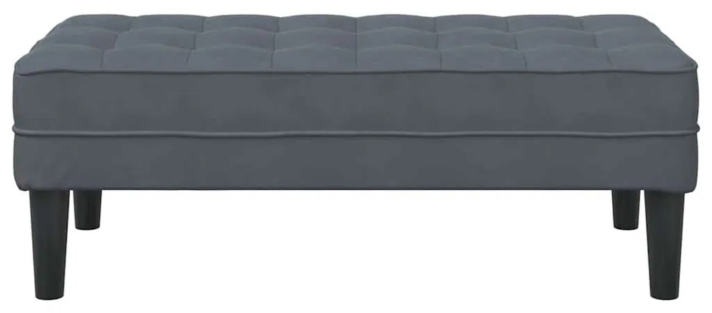 vidaXL Παγκάκι Σκούρο γκρι 113 x 57 x 39 εκ. Βελούδο