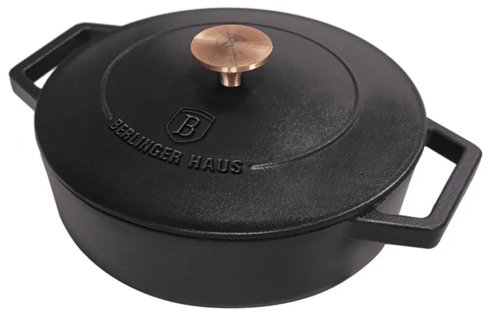 Κατσαρόλα Berlinger Haus Ρηχή Φ26cm Black Royal Collection BH-6493