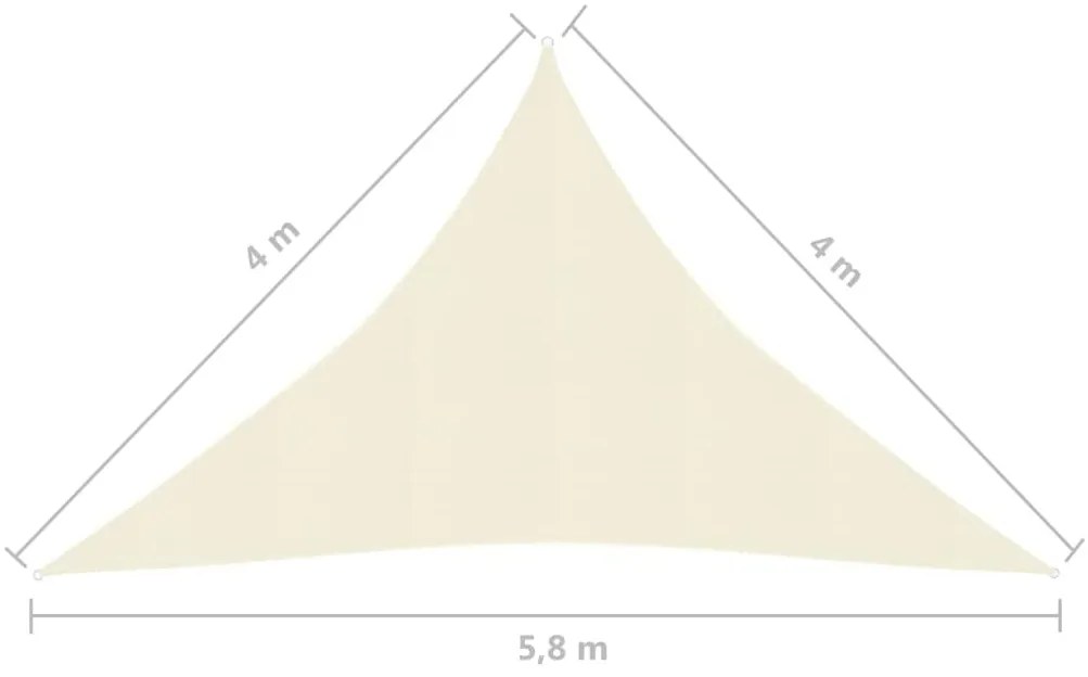 Πανί Σκίασης Κρεμ 4 x 4 x 5,8 μ. από HDPE 160 γρ./μ² - Κρεμ