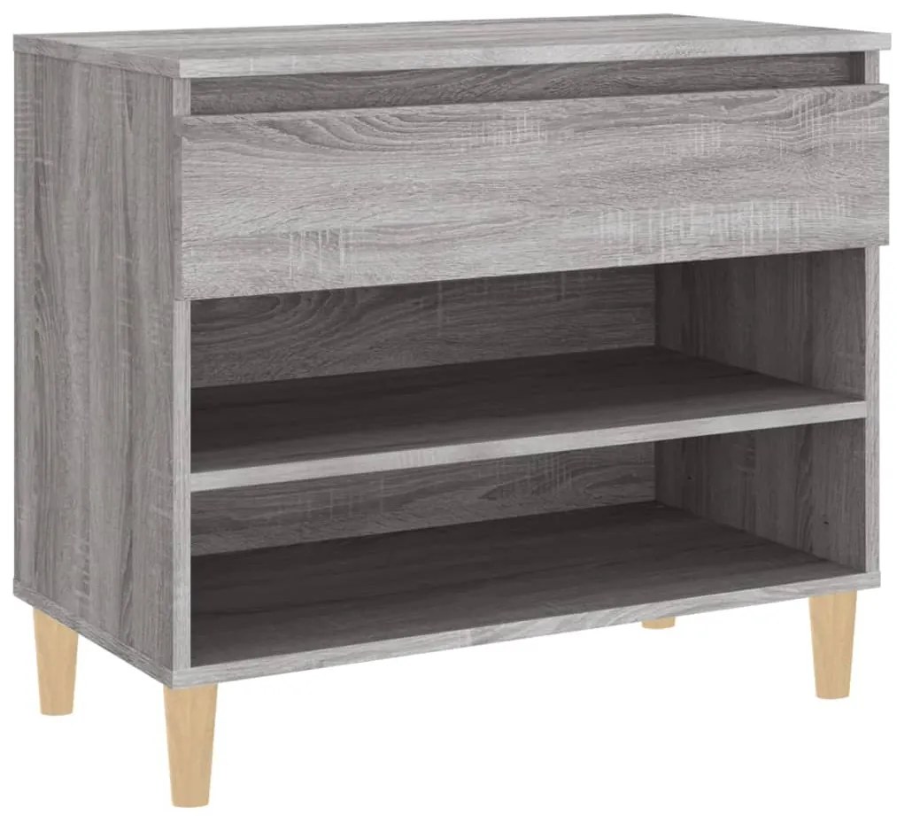 vidaXL Παπουτσοθήκη Γκρι Sonoma 70x36x60 εκ. από Επεξεργασμένο Ξύλο