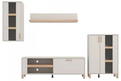 ΚΕΝΤΡΟ ΨΥΧΑΓΩΓΙΑΣ-ΣΥΝΘΕΣΗ SHEFFIELD CASMERE/ARTISAN OAK 289x40x181εκ 11014595
