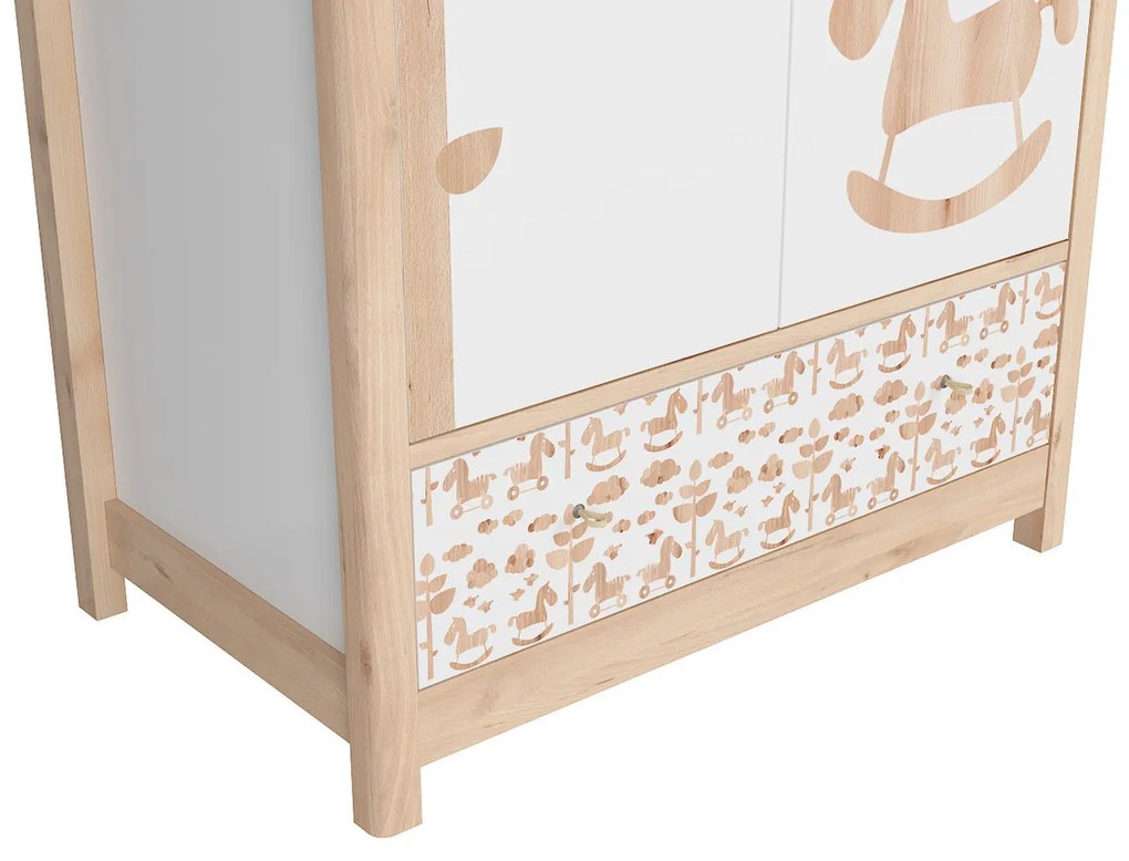 Ντουλάπα Boston BJ104, Οξιά, Άσπρο, 182x100x60cm, 75 kg, Πόρτες ντουλάπας: Με μεντεσέδες, Αριθμός ραφιών: 1, Αριθμός ραφιών: 1 | Epipla1.gr