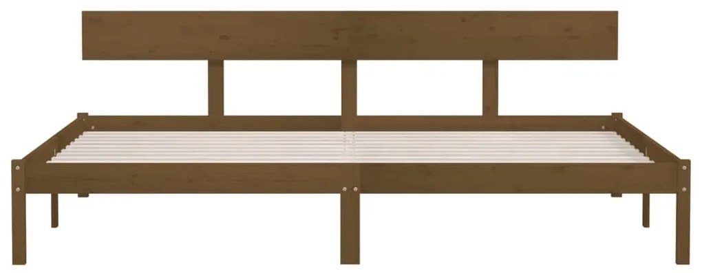 vidaXL Πλαίσιο Κρεβατιού Μελί 180x200 εκ. Μασίφ Ξύλο Πεύκου Super King
