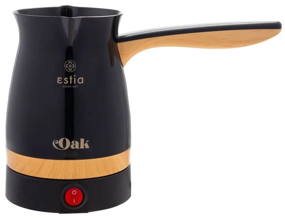 ESTIA ΗΛΕΚΤΡΙΚΟ ΜΠΡΙΚΙ OAK 800w ΜΕ ΑΠΟΣΠΩΜΕΝΗ ΒΑΣΗ 360° ΜΑΥΡΟ