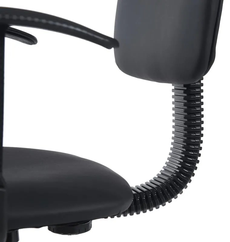 Καρέκλα ρεσεψιόν Icina Ι pu σε μαύρη απόχρωση 58x54x102-123εκ 58x54x123 εκ.